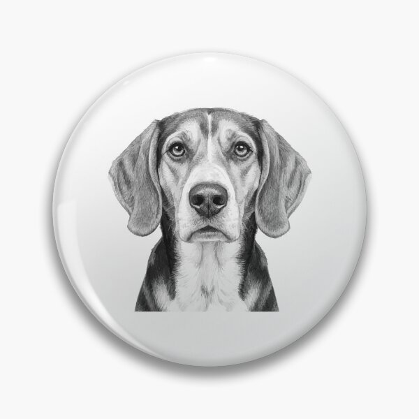Artikelvorschau, Hübscher Coonhound – detailliertes Strichzeichnungsporträt entworfen und verkauft von furrydrool.