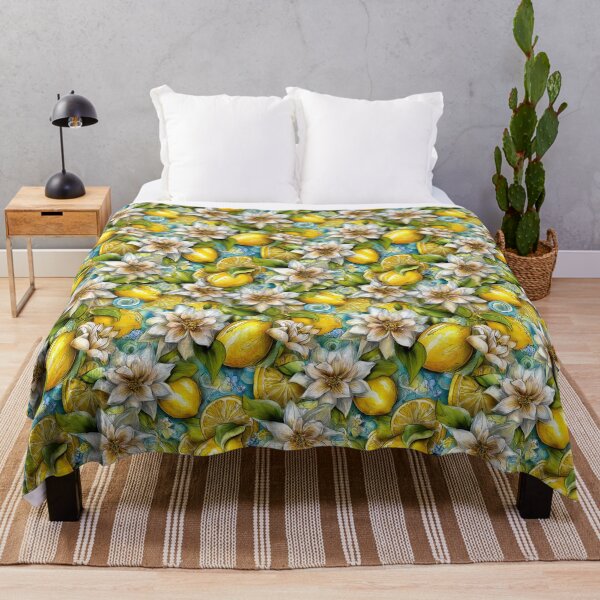 Item preview, Vintage Style Lemon and Flower Tapestry designed and sold by Piotrek0001.