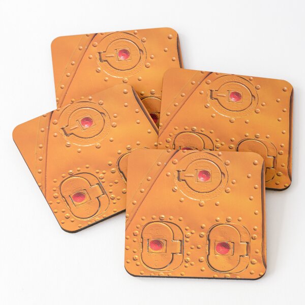 Item preview, Orange Soviet Industrial Aircraft Panel with Rivets designed and sold by LRPhotoart.