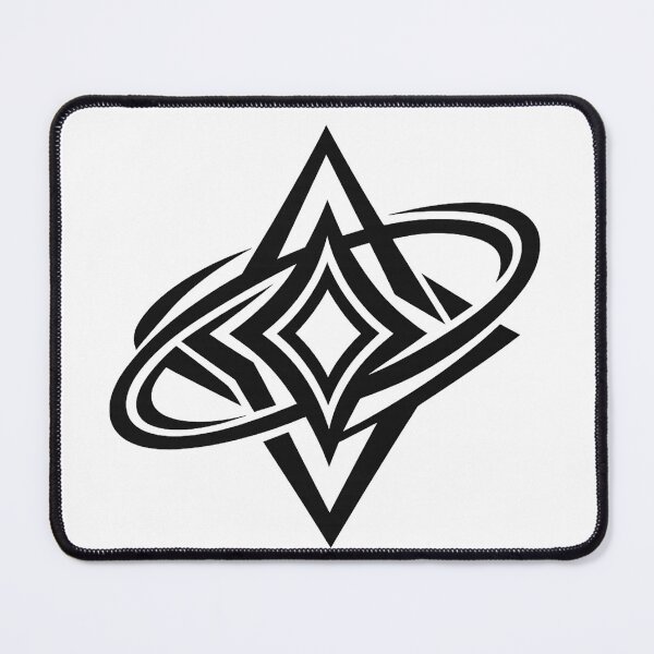 Item preview, Geometric Cyberpunk Orbital Diamond Star designed and sold by CrystalVanta.