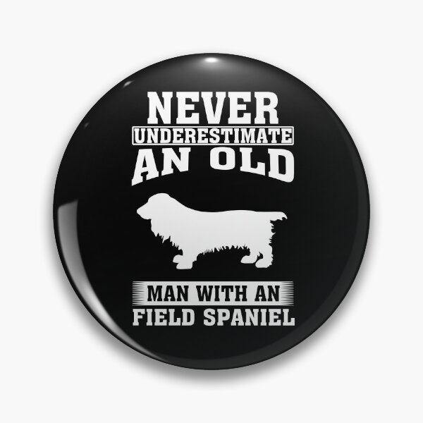 Item preview, Never Underestimate an Old Man with Field Spaniel designed and sold by CosmoKitsch.