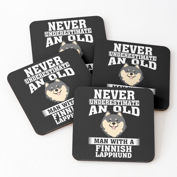 Item preview, Never Underestimate an Old Man with Finnish Lapphund designed and sold by CosmoKitsch.