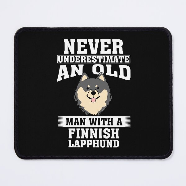 Item preview, Never Underestimate an Old Man with Finnish Lapphund designed and sold by CosmoKitsch.