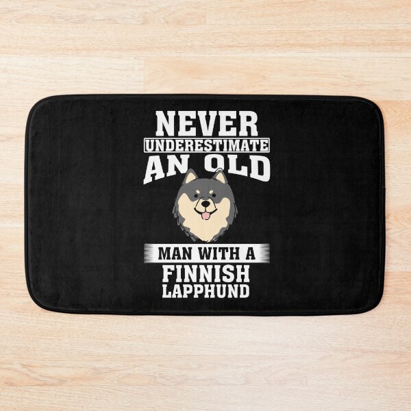 Item preview, Never Underestimate an Old Man with Finnish Lapphund designed and sold by CosmoKitsch.