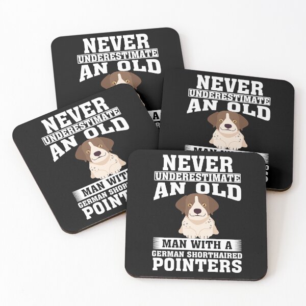 Item preview, Never Underestimate an Old Man with German Shorthaired Pointers designed and sold by CosmoKitsch.
