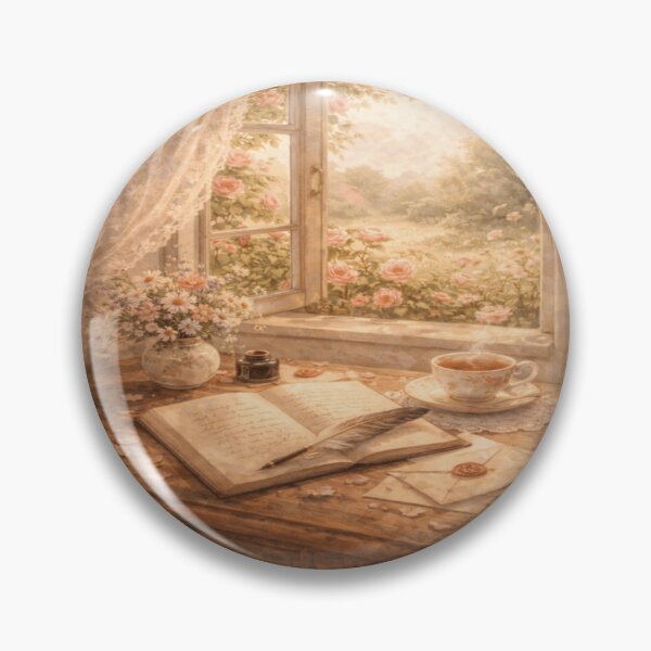 Artikelvorschau, Sonnige Schreibnische – Rosengarten-Briefe, viktorianische Cottagecore-Kunst entworfen und verkauft von ArtFreshStudio.