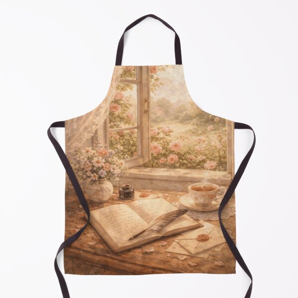 Item preview, Sunlit Writing Nook – Rose Garden Letters Victorian Cottagecore Art designed and sold by ArtFreshStudio.