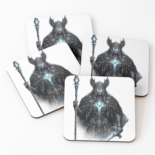 Item preview, Nordic Ice Warrior Queen – Dark Fantasy Art designed and sold by HejStudio.