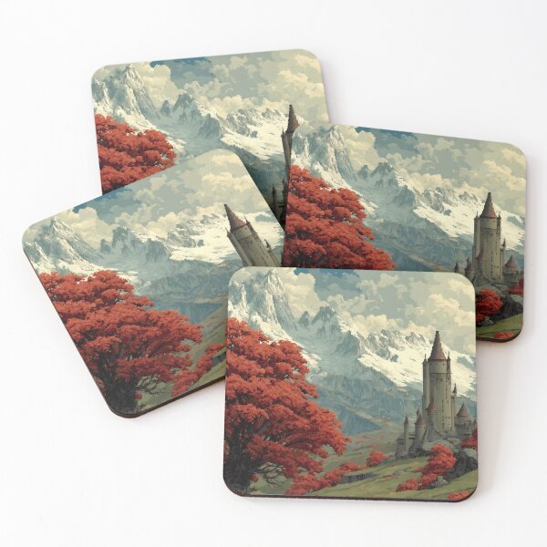 Item preview, Retro Pixel Kingdom | 8-Bit Fantasy Alpine Castle & Blood Moon Art designed and sold by MetroEnvision.