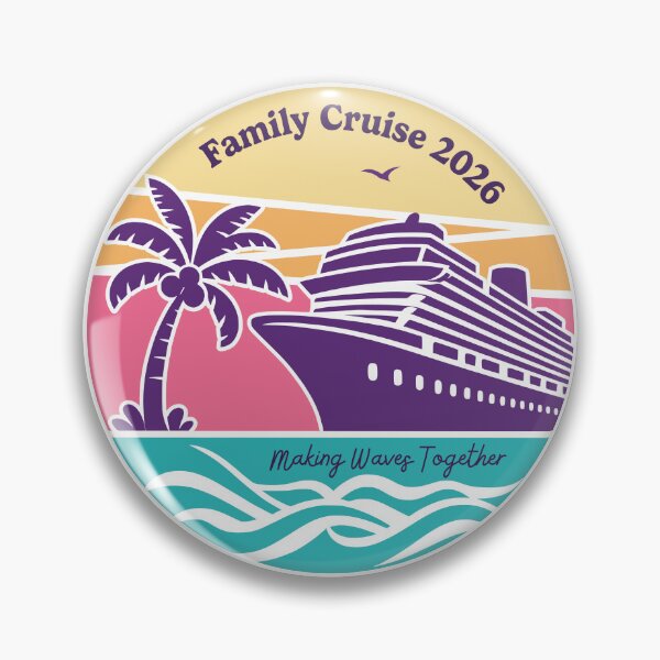 Item preview, Family Cruise 2026 - Making Waves Together - Purple Color Palette designed and sold by Merch by Incite Media.