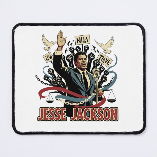 Item preview, Jesse Jackson – Civil Rights & Justice Illustration designed and sold by chillpixel-co.