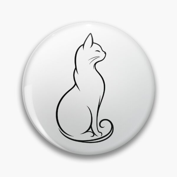 Item preview, Elegant Cat Silhouette Line Art Minimalist Feline Vector Design Refined Cat Outline Illustration for Stickers and Apparel designed and sold by OnPointOutfits.
