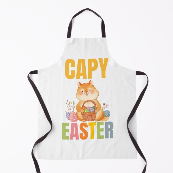 Item preview, Cute Capy Easter - Capybara with Easter Eggs designed and sold by FurrFunPrints.