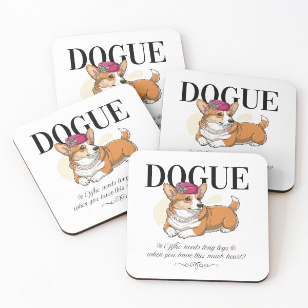 Item preview, Corgi DOGUE - Funny Fashion Dog Art designed and sold by KojourinArt.