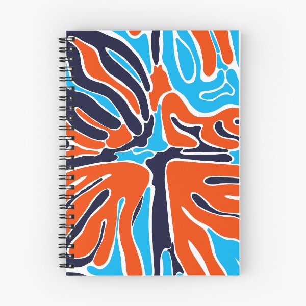Item preview, Funky orange and blue pattern  designed and sold by The Curious Cow.