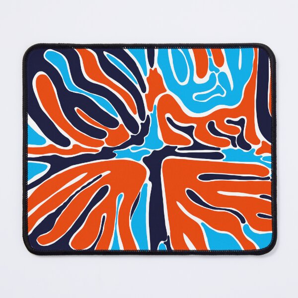 Item preview, Funky orange and blue pattern  designed and sold by The Curious Cow.