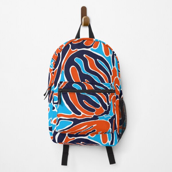 Item preview, Funky orange and blue pattern designed and sold by The Curious Cow.