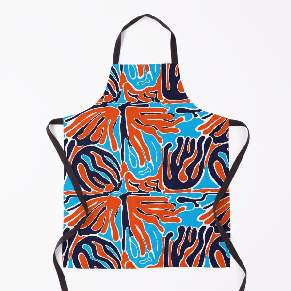 Item preview, Funky orange and blue pattern  designed and sold by The Curious Cow.