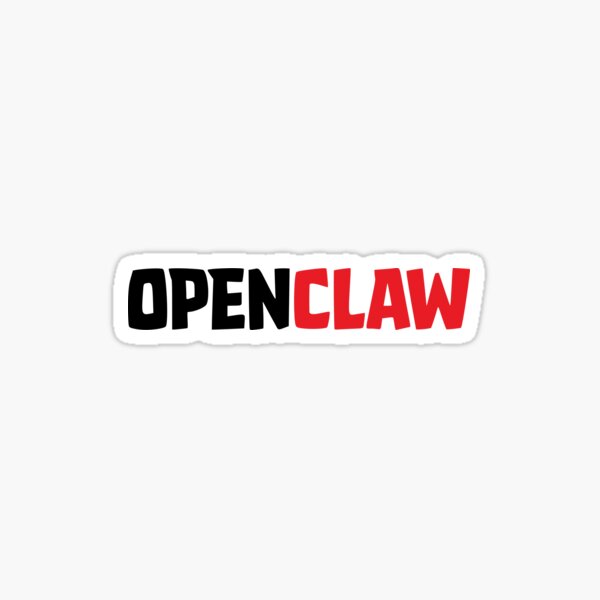 OpenClaw Logo Font Sticker