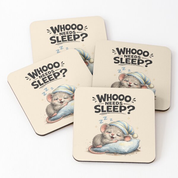 Item preview, Funny baby mouse. Funny art .Who needs sleep? designed and sold by Natart1004.