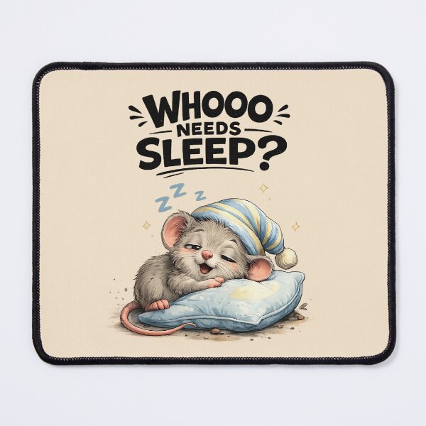 Item preview, Funny baby mouse. Funny art .Who needs sleep? designed and sold by Natart1004.