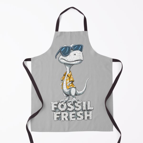 Item preview, Cool Dinosaur in Hawaiian Shirt Cartoon – “Fossil Fresh” Funny Retro Summer Design for Stickers, T‑Shirts and Posters designed and sold by NeoShard.