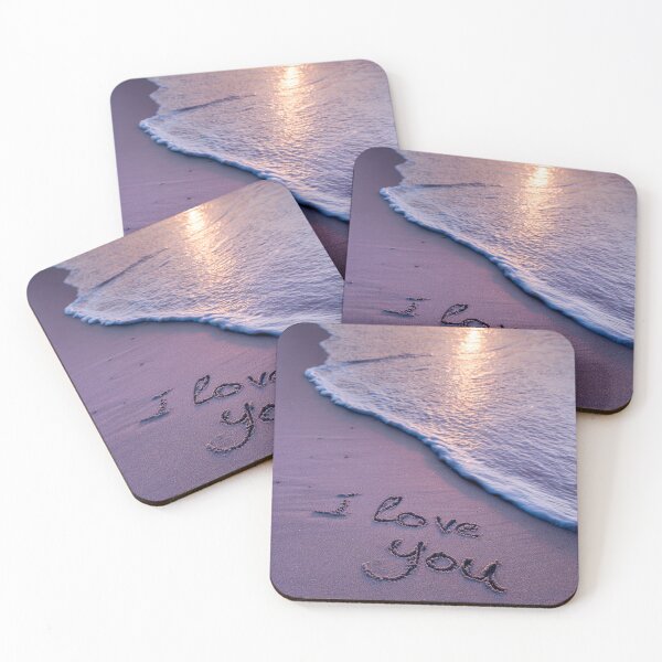 Item preview, I Love You Script In Blue Hour Beach Sand designed and sold by chase-thewave.
