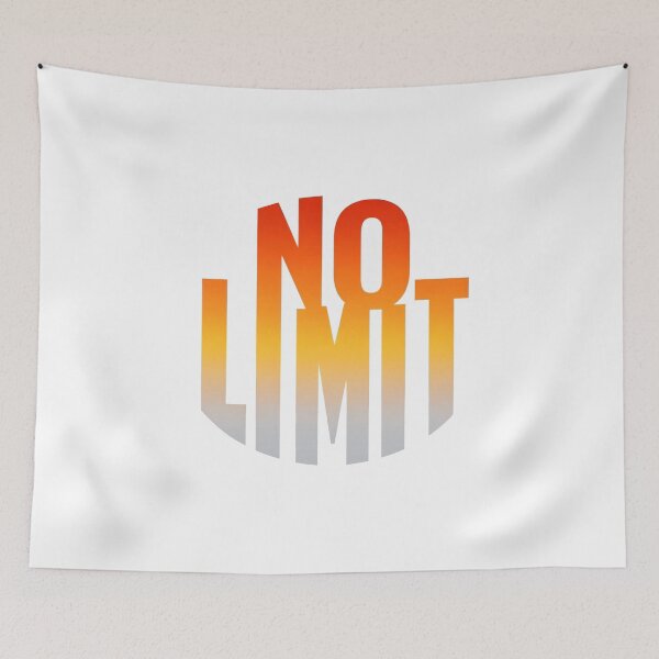 Item preview, No Limit Gradient Typography Design for Motivation, Ambition, and High‑Energy Inspirational Art designed and sold by Bright Nest Studio.
