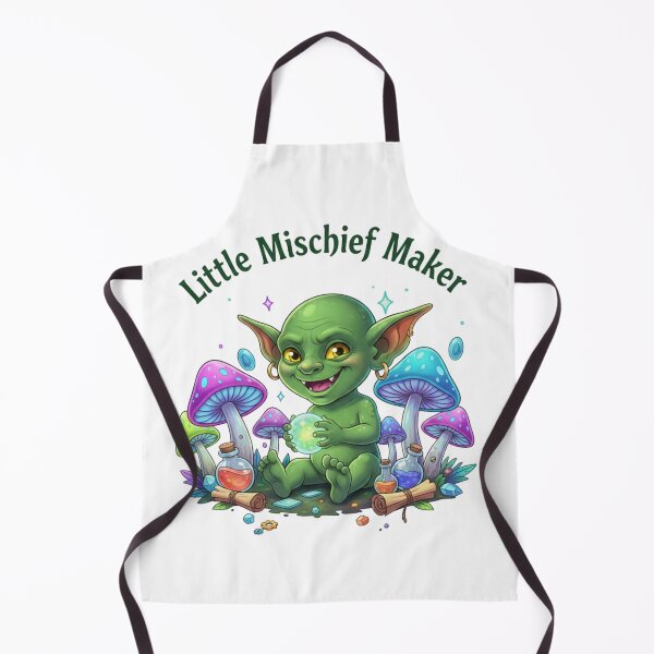 Item preview, Little Mischief Maker Cute Goblin Fantasy Illustration – Magical Mushroom Art designed and sold by YK SHOP.
