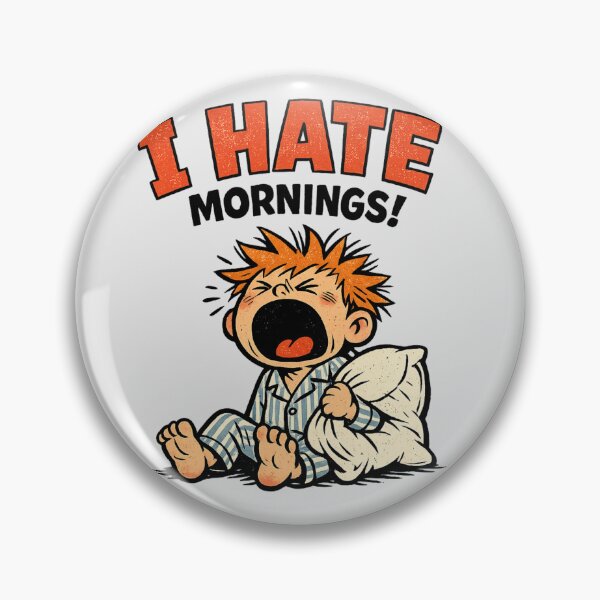 Item preview, I Hate Mornings Retro Cartoon Baggy Fit Graphic designed and sold by faridman.