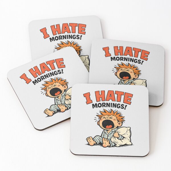 Item preview, I Hate Mornings Retro Cartoon Baggy Fit Graphic designed and sold by faridman.