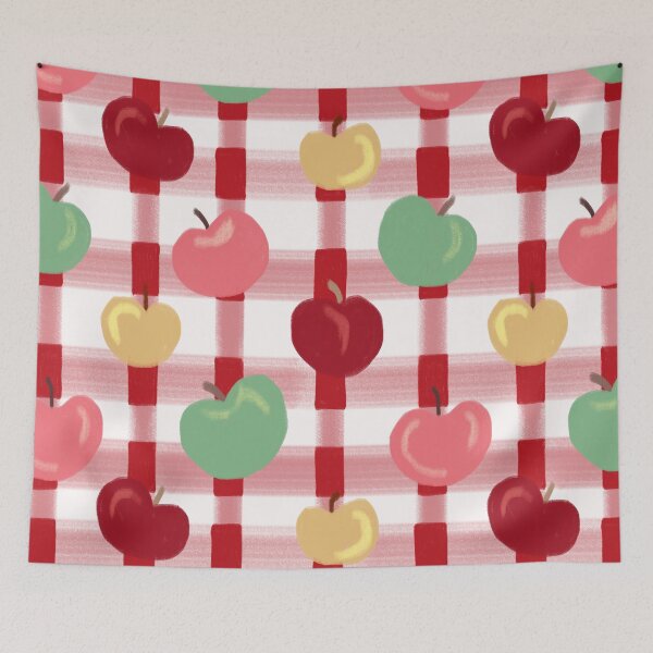 Item preview, Rectangle Gingham Apples designed and sold by RepeatCandy.