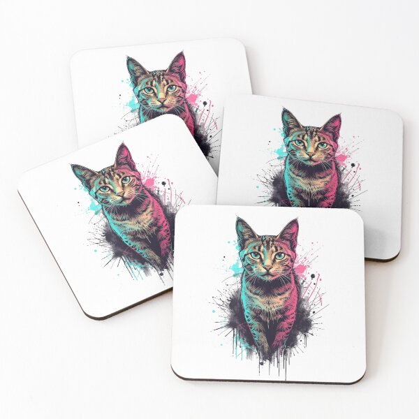 Item preview, Elegant OKH meets street art - graffiti cat designed and sold by christinmrose.