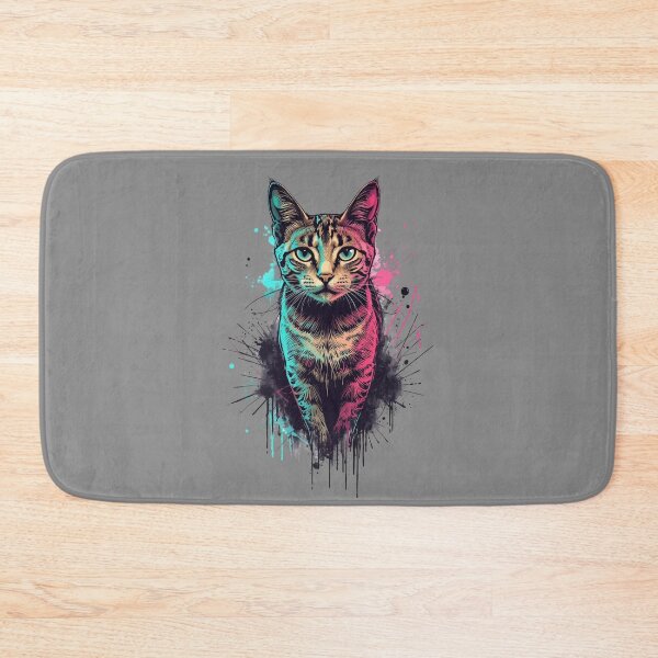 Item preview, Elegant OKH meets street art - graffiti cat designed and sold by christinmrose.