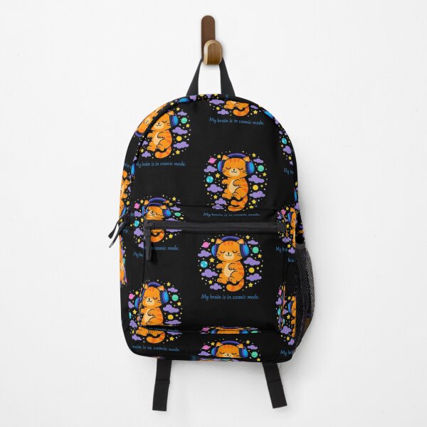 Item preview, My Brain Is in Cosmic Mode – Relaxed Space Cat Illustration designed and sold by designleon19.