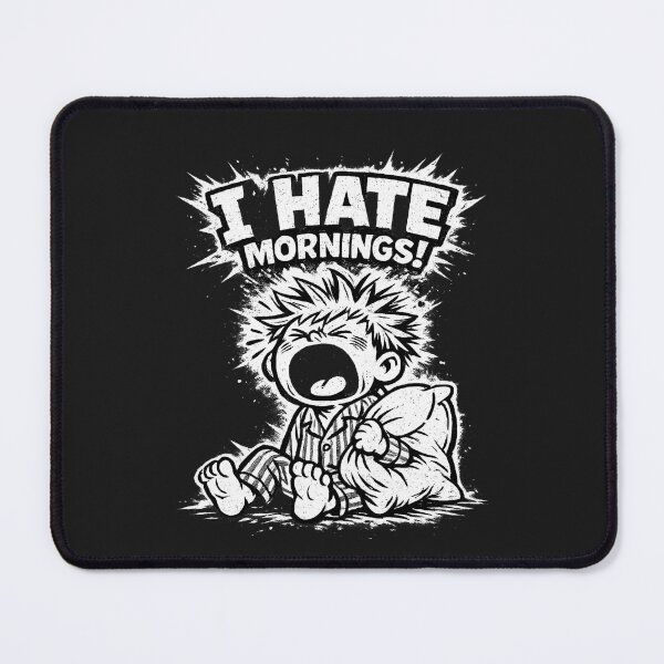 Item preview, I Hate Mornings Retro Cartoon Baggy Fit Graphic designed and sold by faridman.