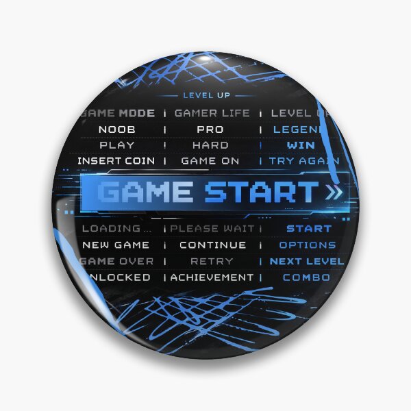 Item preview, Game Start — Cyber Gaming Interface Design designed and sold by MidNightForge11.