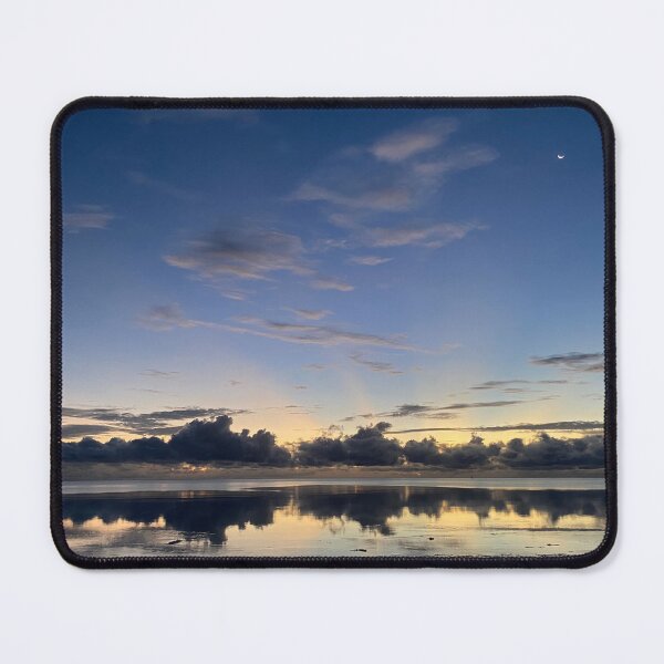 Item preview, Crescent Moon Over Tranquil Ocean at Dawn designed and sold by CoastalLiminal.