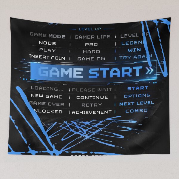 Item preview, Game Start — Cyber Gaming Interface Design designed and sold by MidNightForge11.