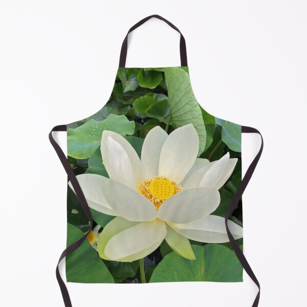 Item preview, White lotus flower in full bloom designed and sold by Poplartree.