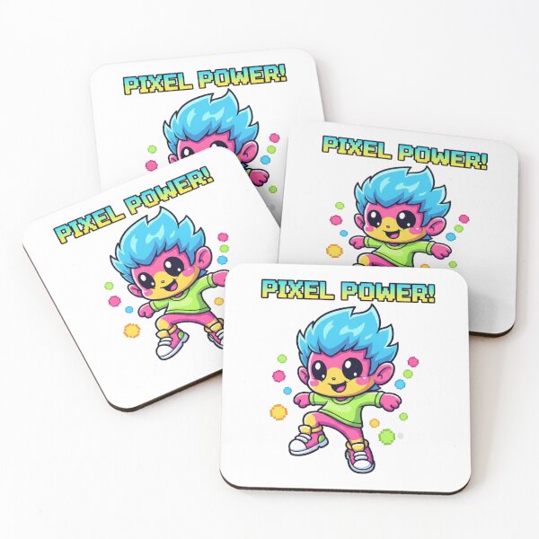Item preview, Pixel Power Cute Retro Game Character – Colorful Arcade Style Illustration designed and sold by YK SHOP.