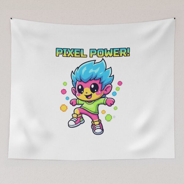Item preview, Pixel Power Cute Retro Game Character – Colorful Arcade Style Illustration designed and sold by YK SHOP.