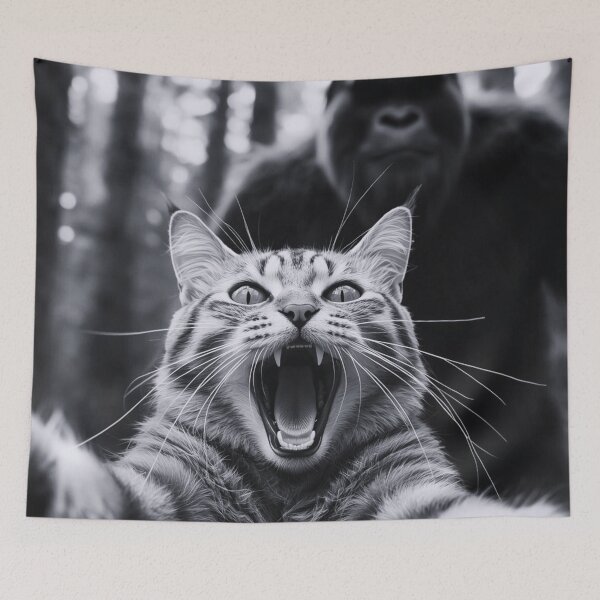 Item preview, Cat Selfie With Bigfoot Funny 2 designed and sold by Saxon Designs.