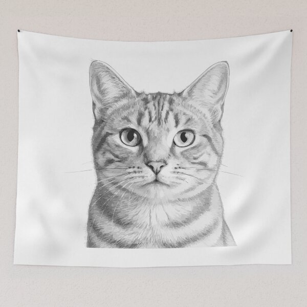 Item preview, Handsome Ginger Tabby – Orange Tabby Cat Illustration designed and sold by furrydrool.