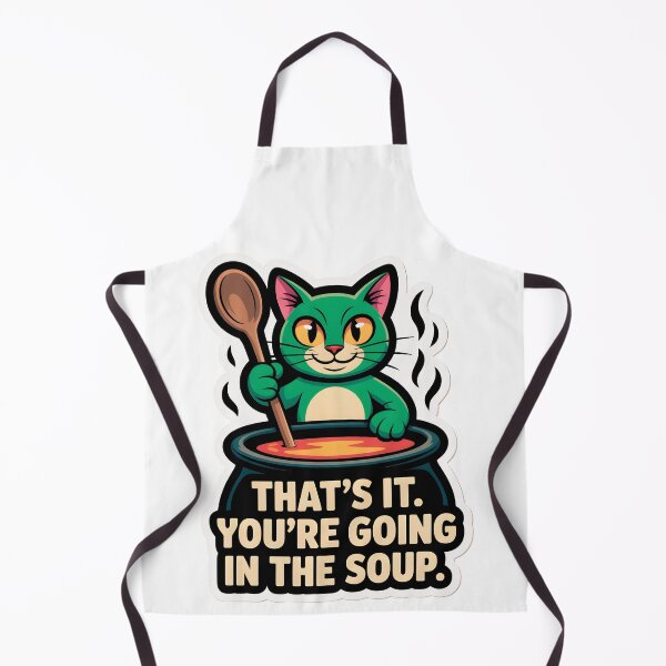 Item preview, That’s It You’re Going in the Soup Funny Cat Cauldron Cartoon designed and sold by designleon19.