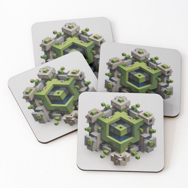 Item preview, Green Geometric Core Structure designed and sold by LuminousFoundry.