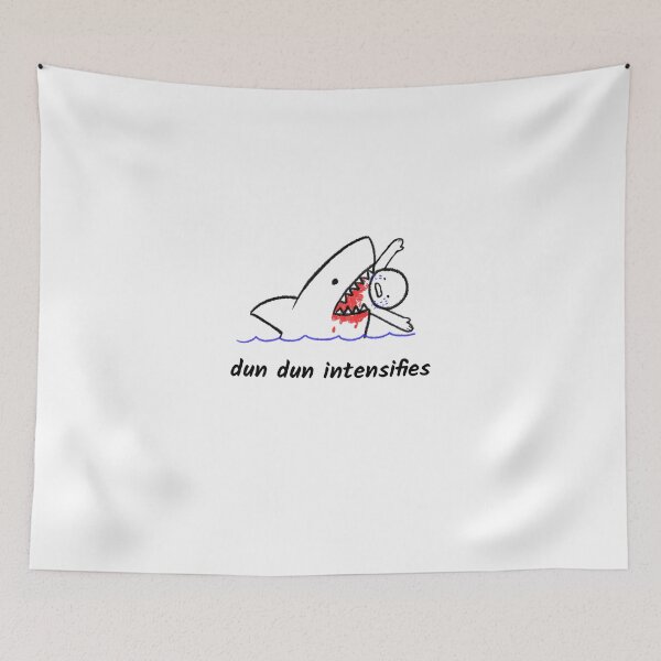 Item preview, Dun Dun intensifies -- Jaws theme shark attack humor designed and sold by The Sporty Nerd.