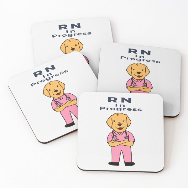 Item preview, RN in Progress Cute Nurse Dog – Nursing Student Gift Design designed and sold by Still Learning Days.