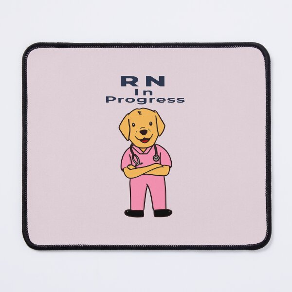 Item preview, RN in Progress Cute Nurse Dog – Nursing Student Gift Design designed and sold by Still Learning Days.