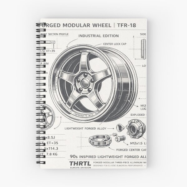 Item preview, 90s Performance Wheel Blueprint – TFR-18 Industrial Edition | THRTL Europe Division designed and sold by ClassicThrottle.
